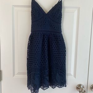 Dark blue lace Abercrombie dress